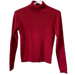 Liz Claiborne Petite Women’s Burgundy Turtleneck Size SP